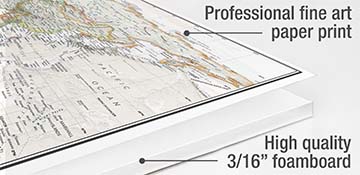 Pinboard Pushpin Map