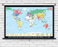 Revolutions and Wars of Independence Around the World 1776-1860 History Map