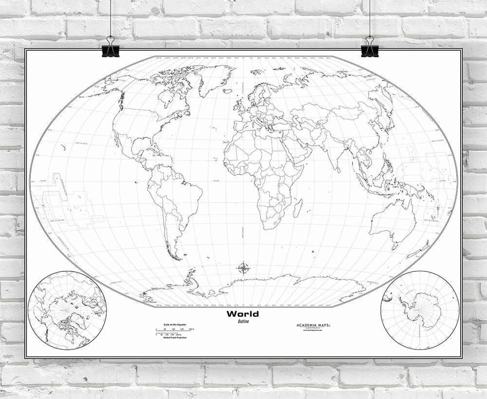 World Outline Map - Markable Classroom Map