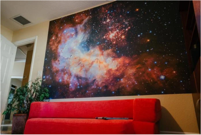 Outer space mural - Westerlund Star Cluster on Peel & Stick fabric