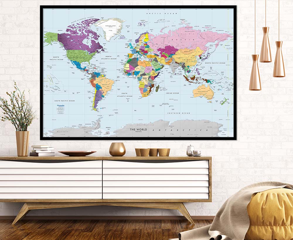 World Map Poster - Colorful