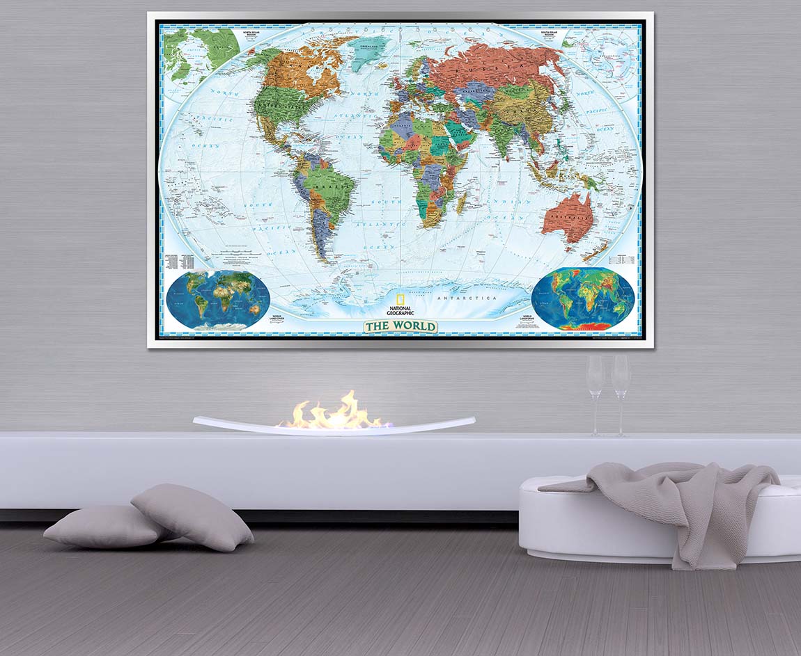 National Geographic Decorator World Wall Map