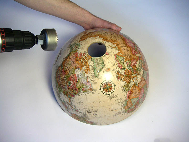 DIY – Turn that old globe into a hanging lamp