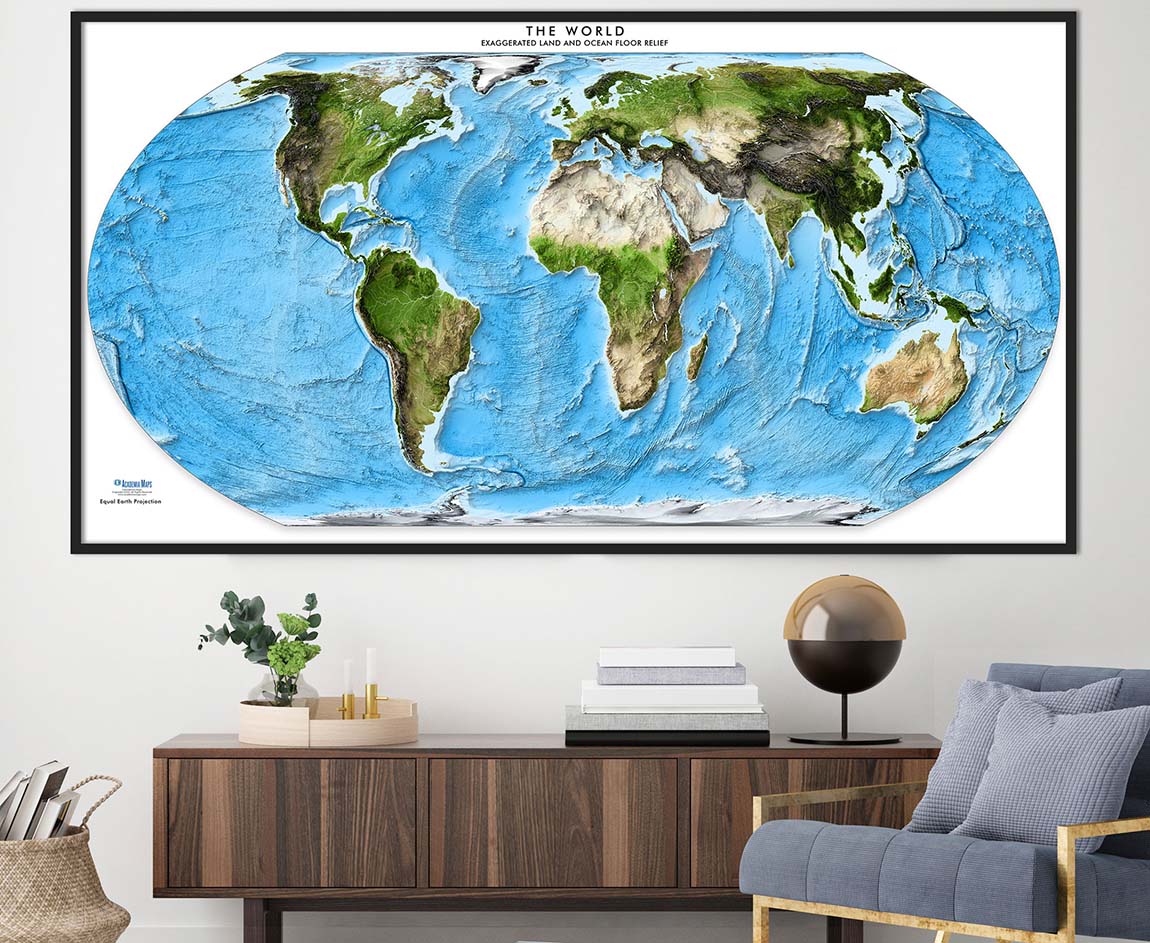 Equal Earth World Wall Map